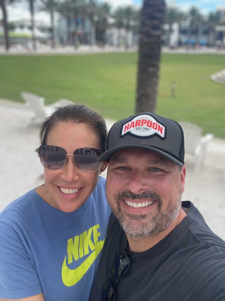 selfie of man and woman in Seaside Florida showing the importance of dating your spouse
