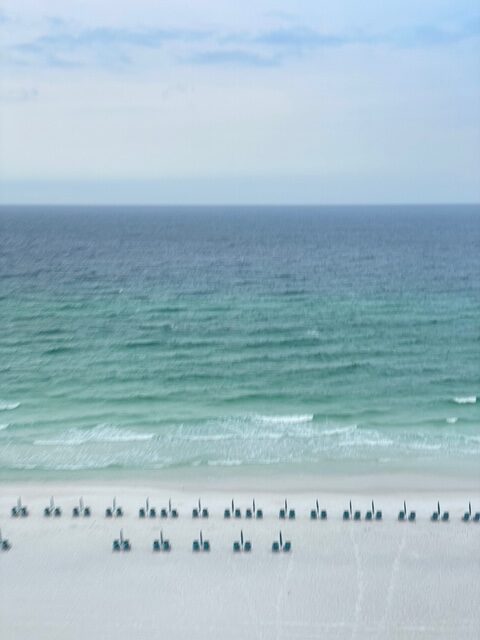 view of gulf of american from the 17th floor balcony of jade east towers in destin, florida