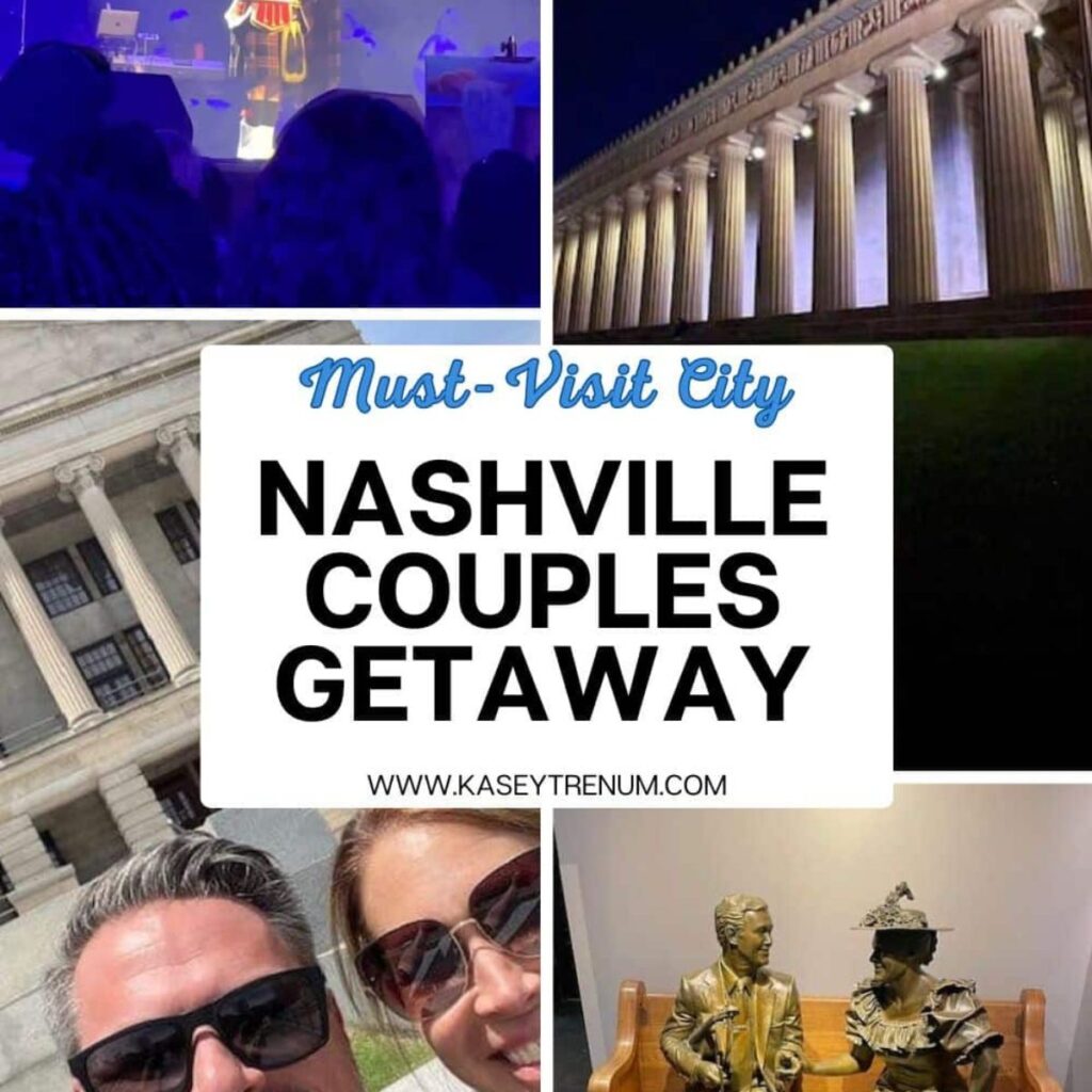 featured image collage of several different nashville pics for a nashville weekend getaway for couples